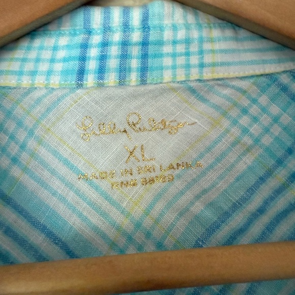 LILLY PULITZER Sea View Linen Button Down - Picture 3 of 6